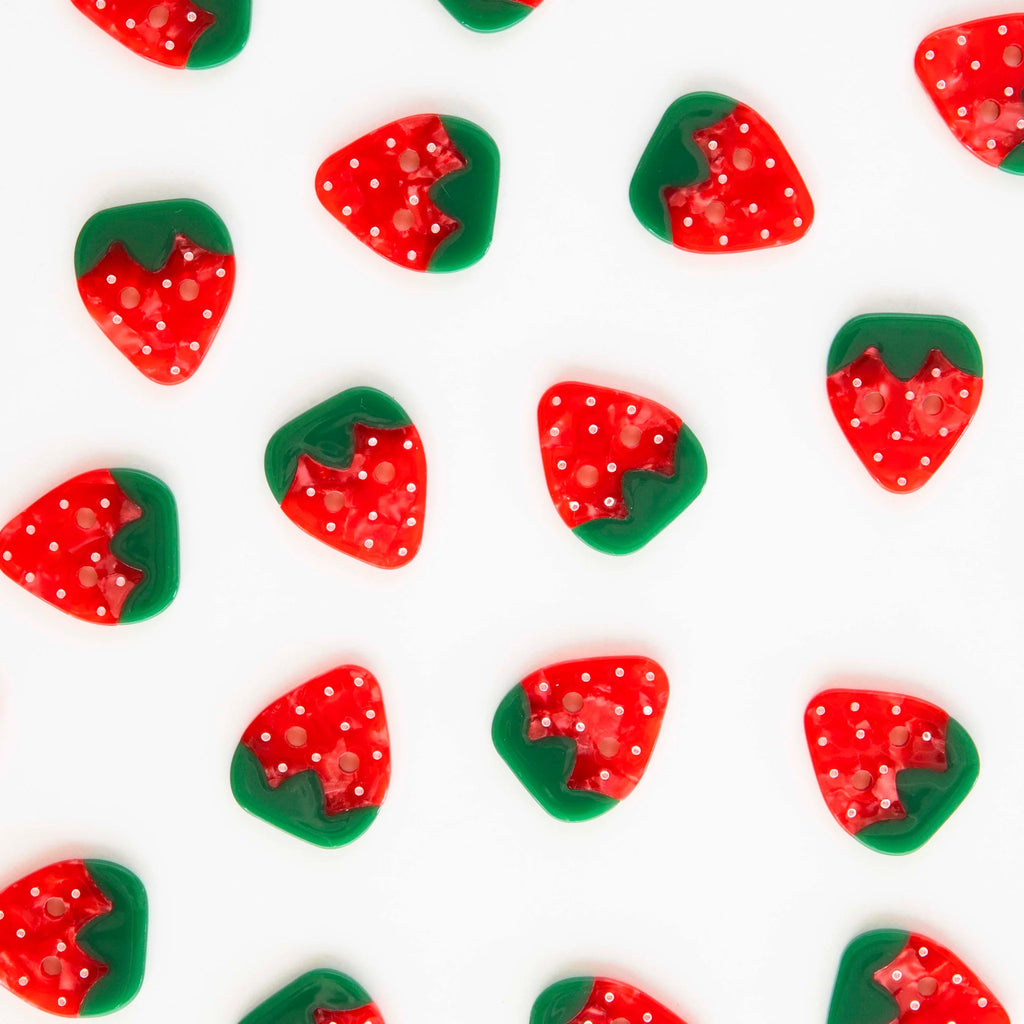 Strawberry Small 5/8" Buttons
