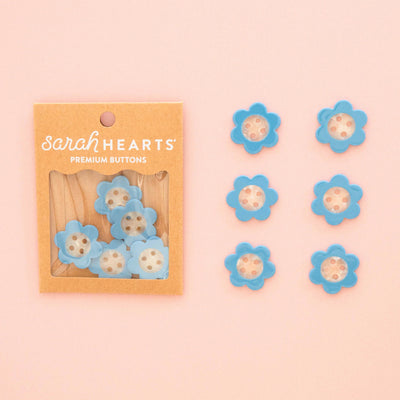 Blue Daisy Large 1" Buttons