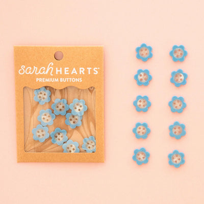 Blue Daisy Small 5/8" Buttons