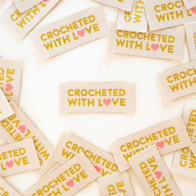 Crochet With Love Woven Labels