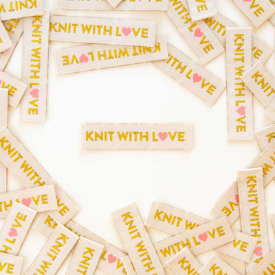 Knit with Love Woven Labels