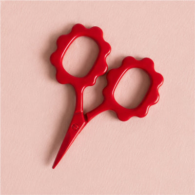 TIJERAS MINI FLOR ROJA