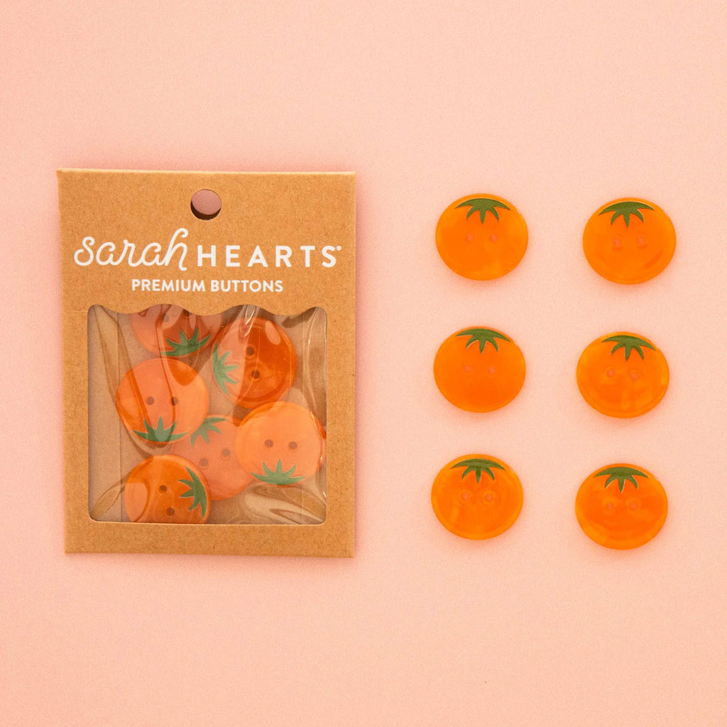 Orange Heirloom Tomato Large 1" Buttons