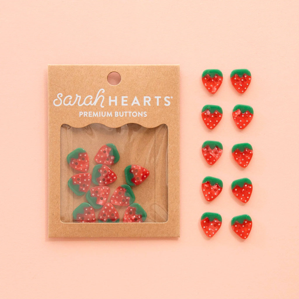 Strawberry Small 5/8" Buttons