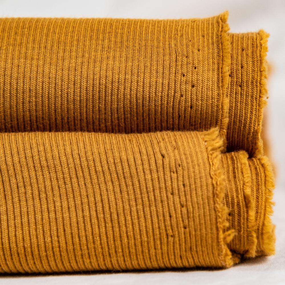 Tela Canalé orgánica, Tela Rib Knit, Tela de punto – Bobo y Punto