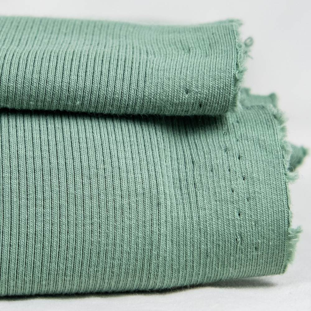 Tela Canalé orgánica, Tela Rib Knit, Tela de punto – Bobo y Punto