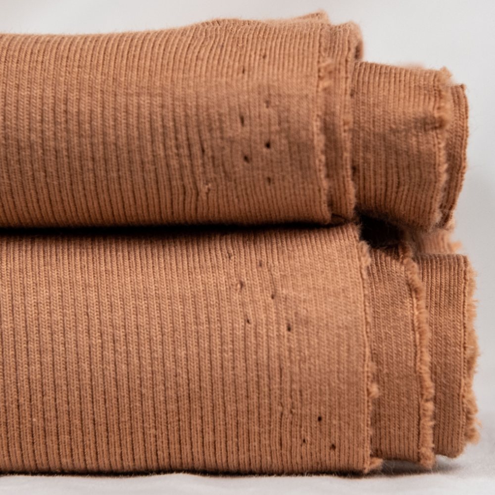 Tela Canalé orgánica, Tela Rib Knit, Tela de punto – Bobo y Punto