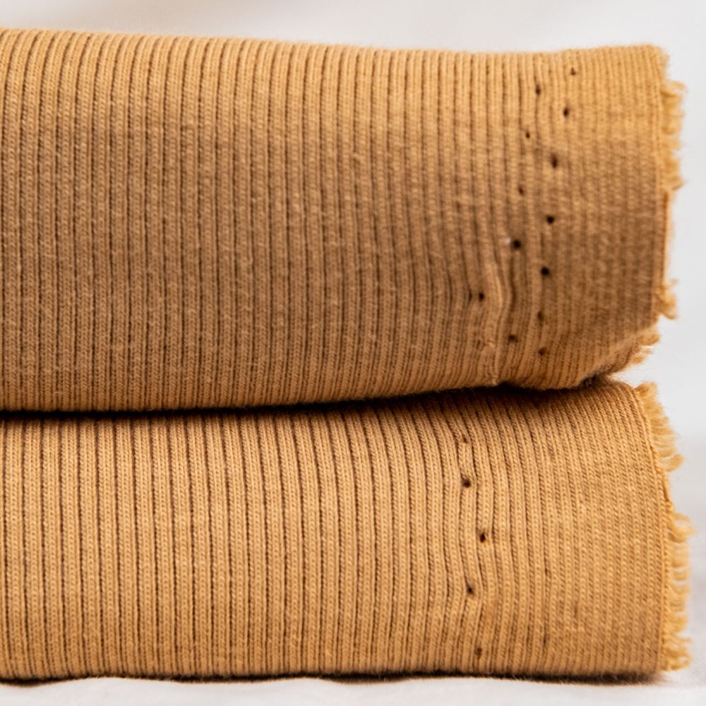 Tela Canalé orgánica, Tela Rib Knit, Tela de punto – Bobo y Punto